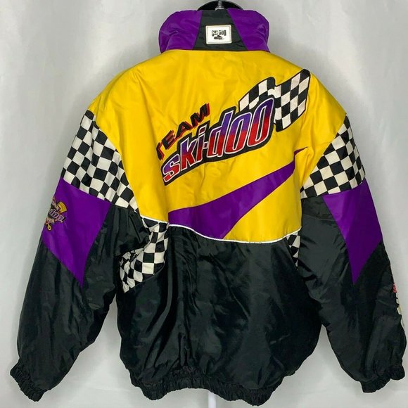 Vintage 90s Ski Doo Racing Team Jacket XXL Purple - Picture 6 of 10
